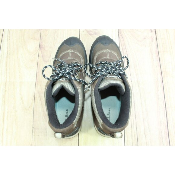 LL Bean Storm Chaser Brown Leather Lace Up Waterproof Hiking Boots Size 9.5 M - Picture 7 of 9